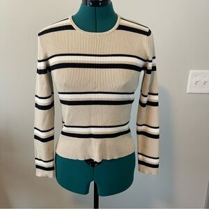 90s Annex Spring striped slinky sweater size PS minimalist classic